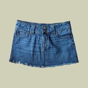 American Eagle Denim Low Rise Mini Skirt